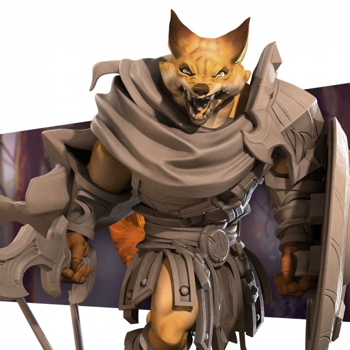Bite the Bullet Miniature Bundle 9 Fox Folk kitsune miniatures plus bust
