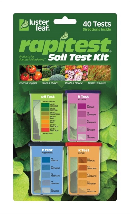Luster Leaf 1601 Rapitest Test Kit for Soil pH Nitrogen Phosphorous and Potash