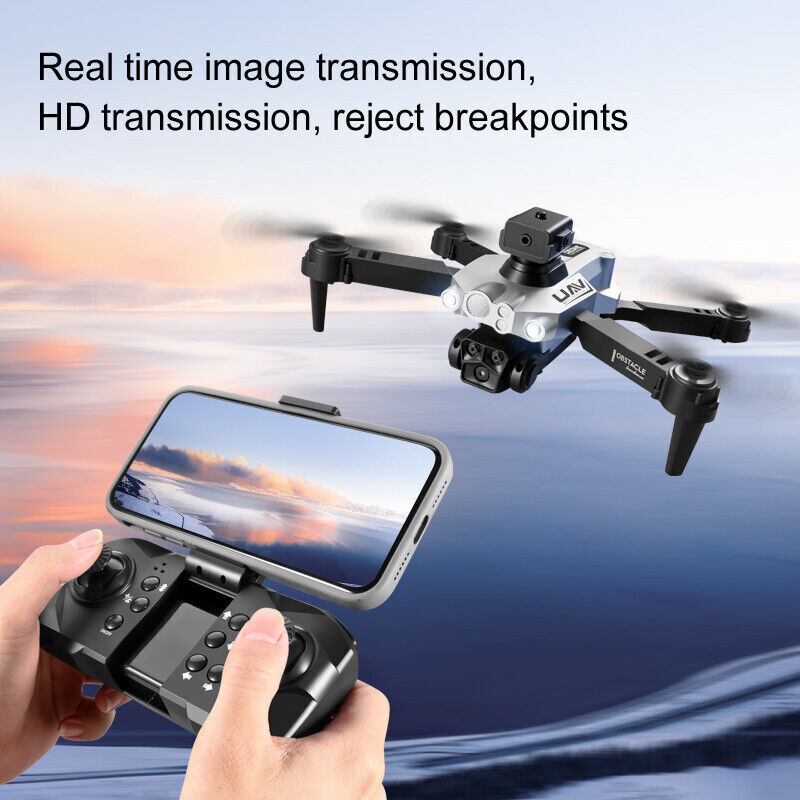 RC Drone WIFI FPV 4K HD Dual Camera Obstacle Avoidance Quadcopter 2 Batteries