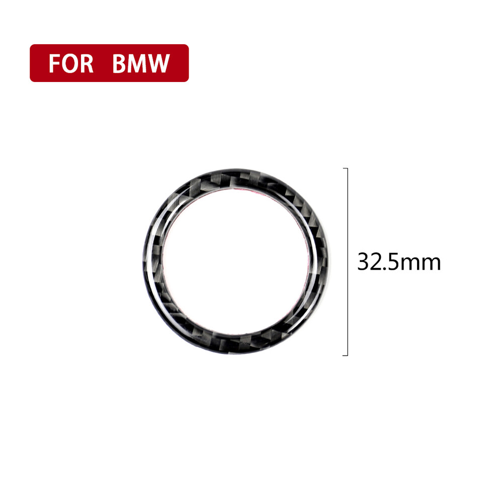 1 Set Start Stop Engine Switch Button Replace with Ring Cover Trim For BMW E90
