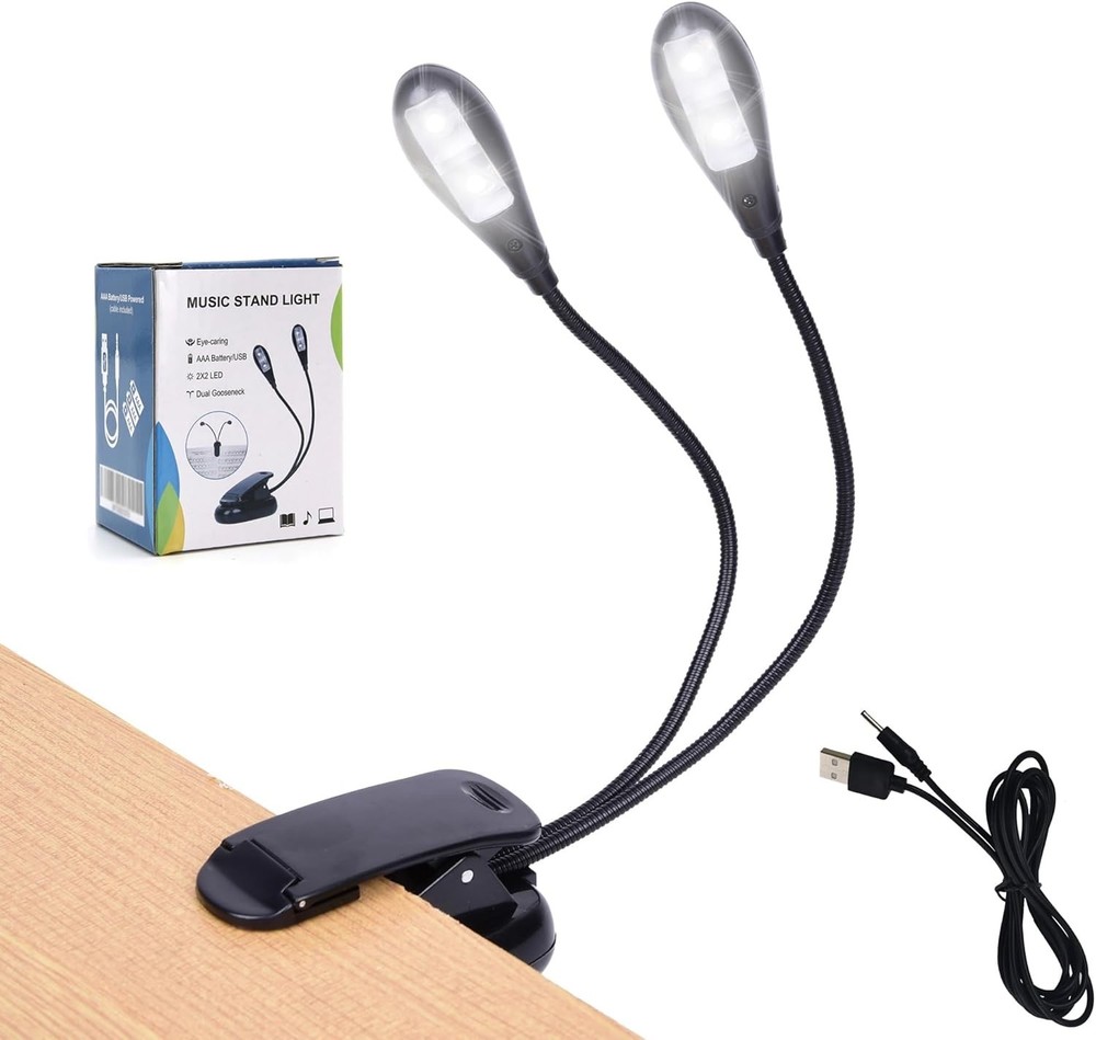Versatile Clip-On LED Light for Musicians: Portable and Energy Efficient