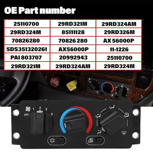 Climate Control Module Air Conditioner Control Panel Compatible with Mack