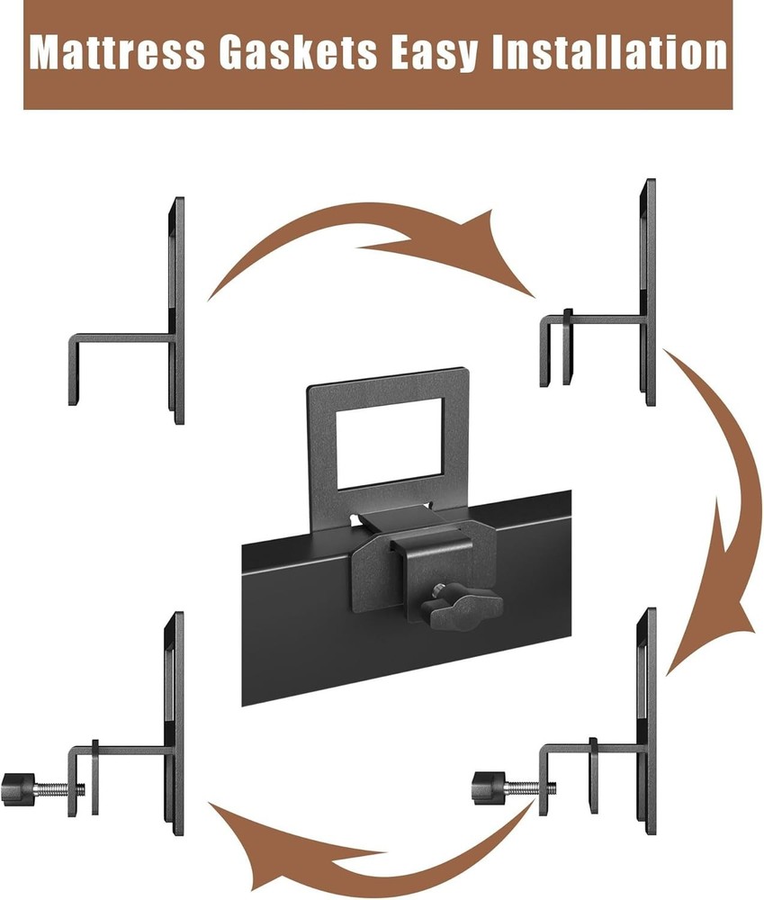 Effortless Assembly Non-Slip Mattress Holders - Adjustable Bed Stoppers