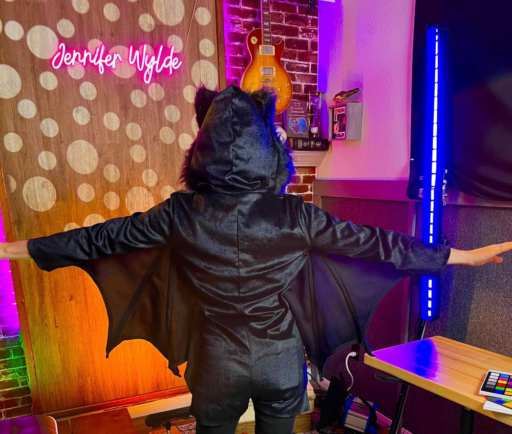 Halloween Black Bat Short Suit with Jacket Small Polyester New