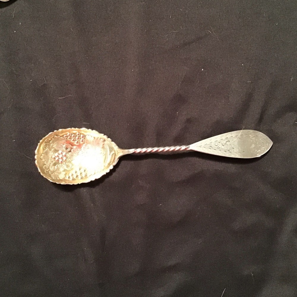 Bailey & Co. Sterling Serving Repousse Grape Spoon
