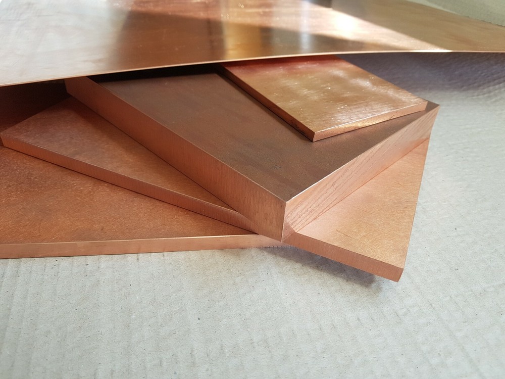 Copper 99,9% sheet / plate. New, 2mm thick - many sizes.