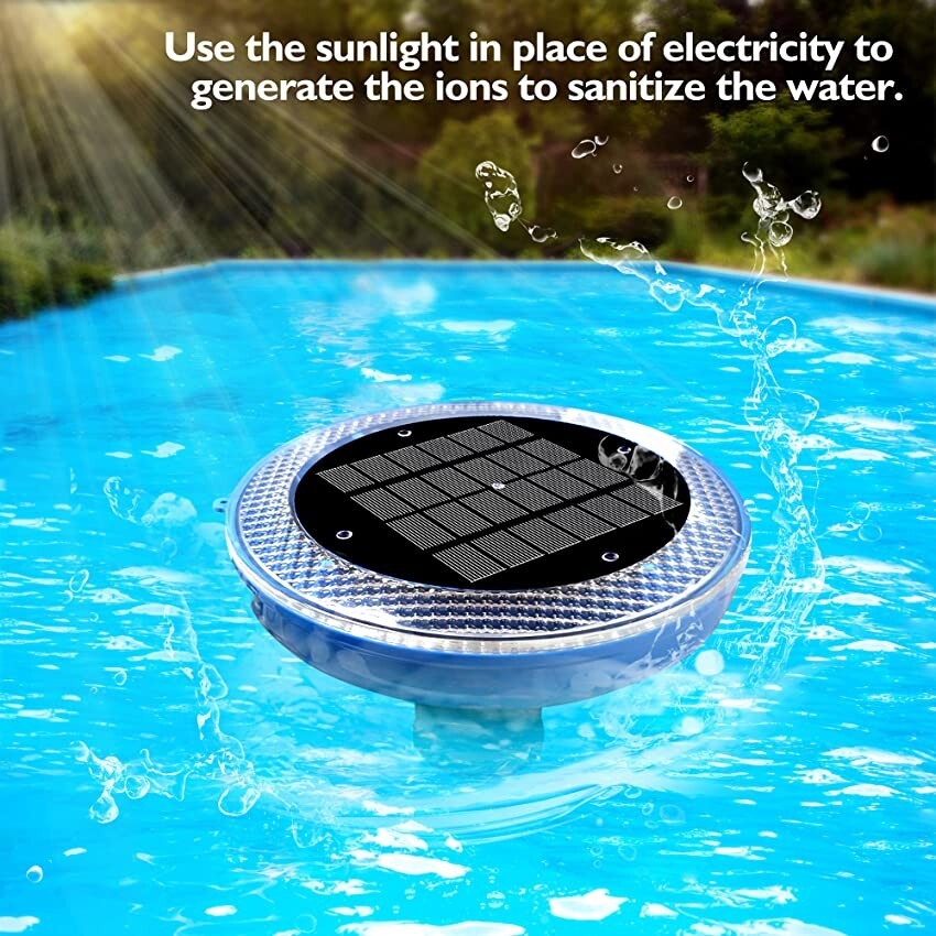 EaazPool Solar Ionizer Powered Natural Pool Clear Purifier