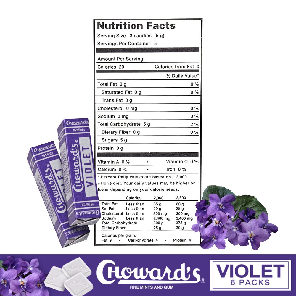 Choward's Candy Mints , 15 Mints Per Pack (24 Packs/Box) - 1 BOX