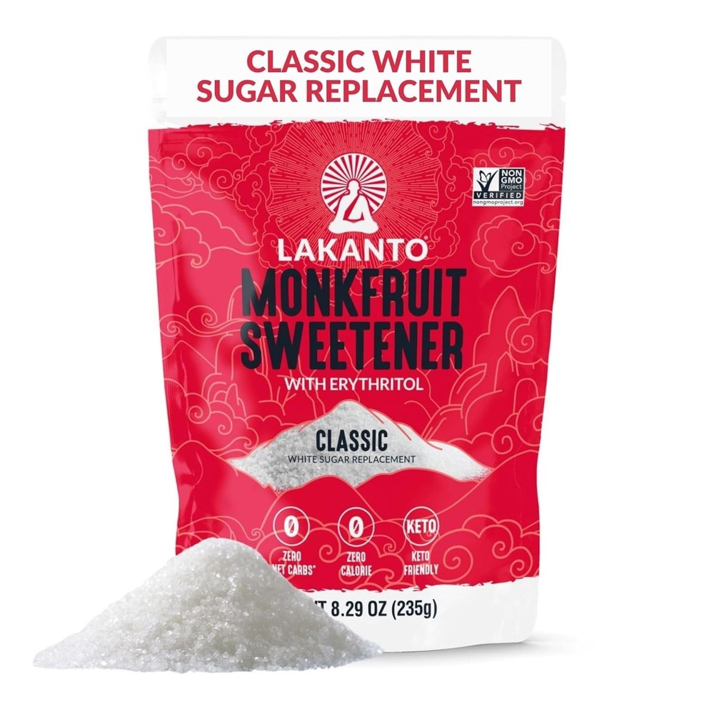 Classic Monk Fruit Sweetener with Erythritol - White Sugar Substitute, Zero C...