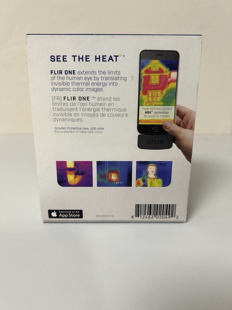 Flir one thermal imaging camera for Apple iphone or Apple ipad.