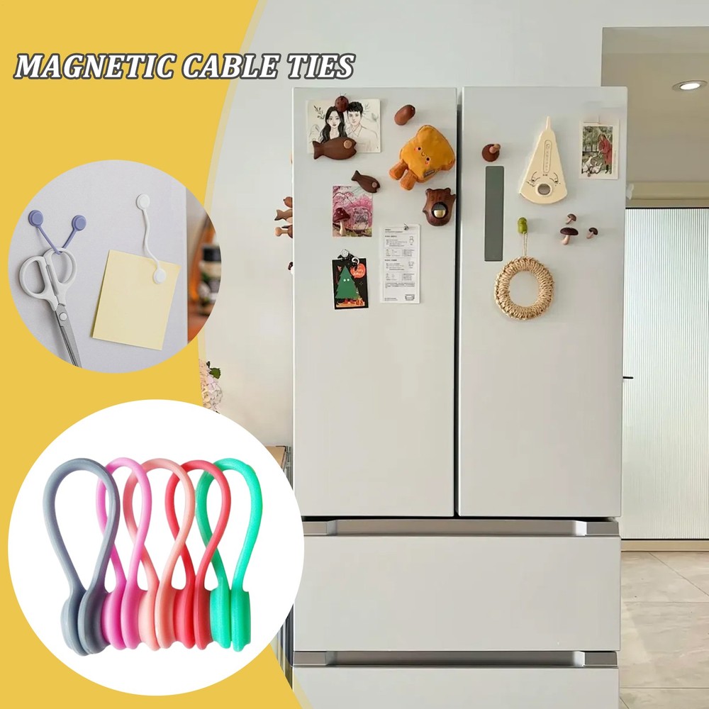 Magnetic Cable Ties Electronic Cords Wrap Organizer Charging Wire