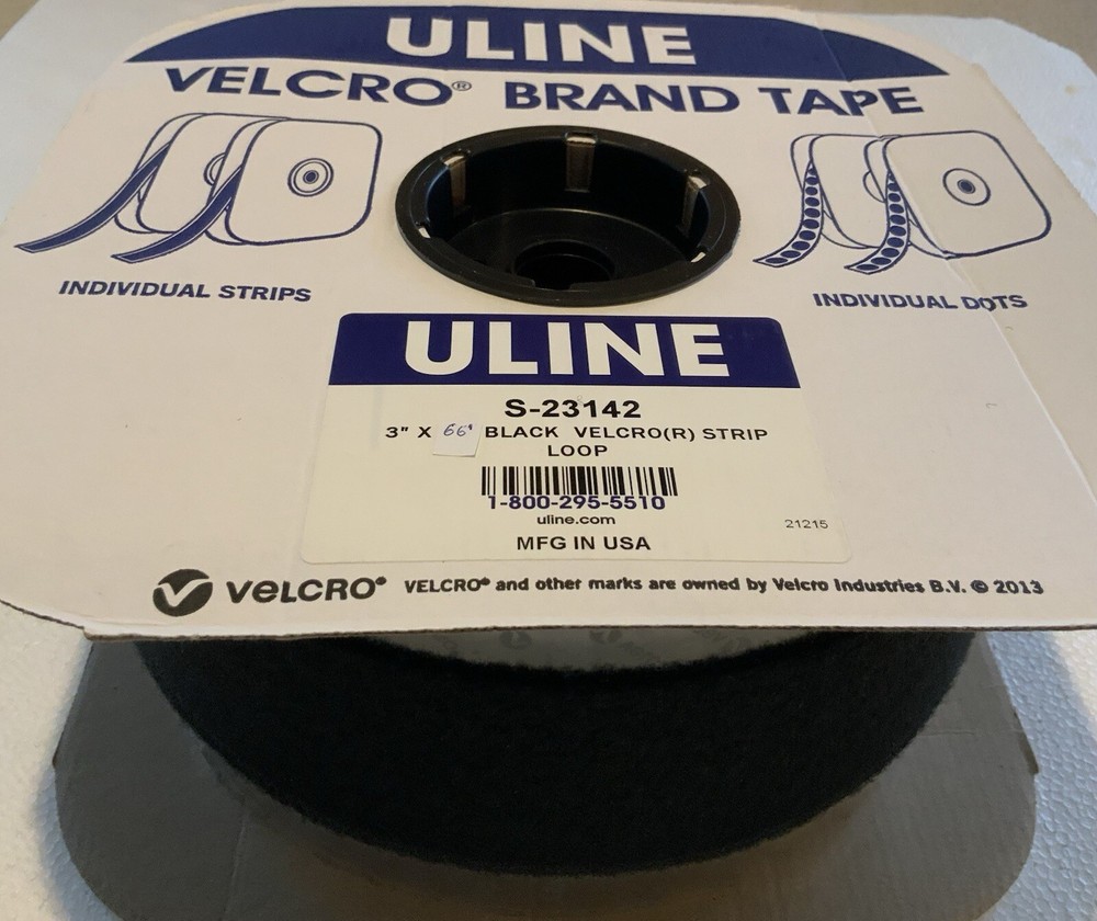 3” Wide Black Velcro Loop 66 Feet Roll New