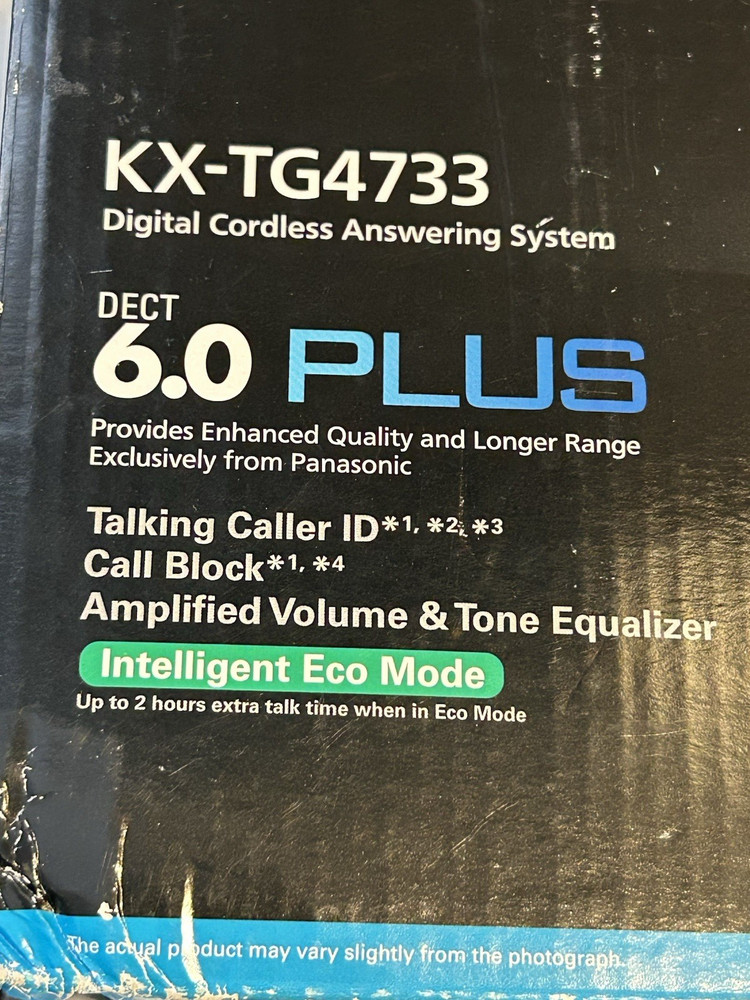 Panasonic KX-TG4733 Dect 6.0 Plus Digital Cordless Answering System 1 Handset