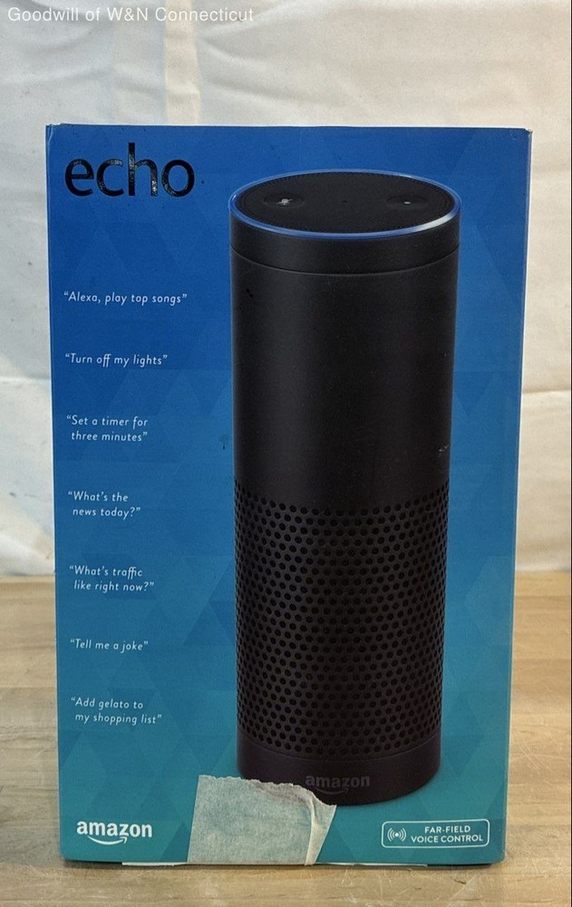 Amazon Echo 1st Generation Smart Speaker Black Alexa Voice Control Bluetooth