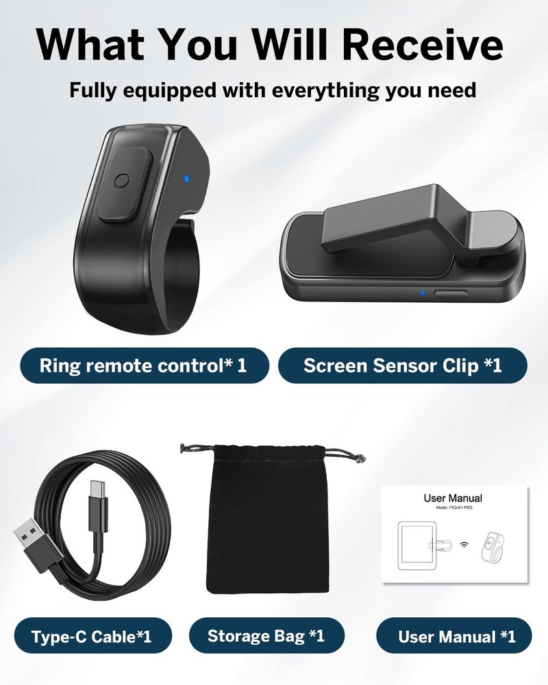 Remote Control Page Turner Ring for Kindle Paperwhite Oasis Scribe Kobo Ereaders