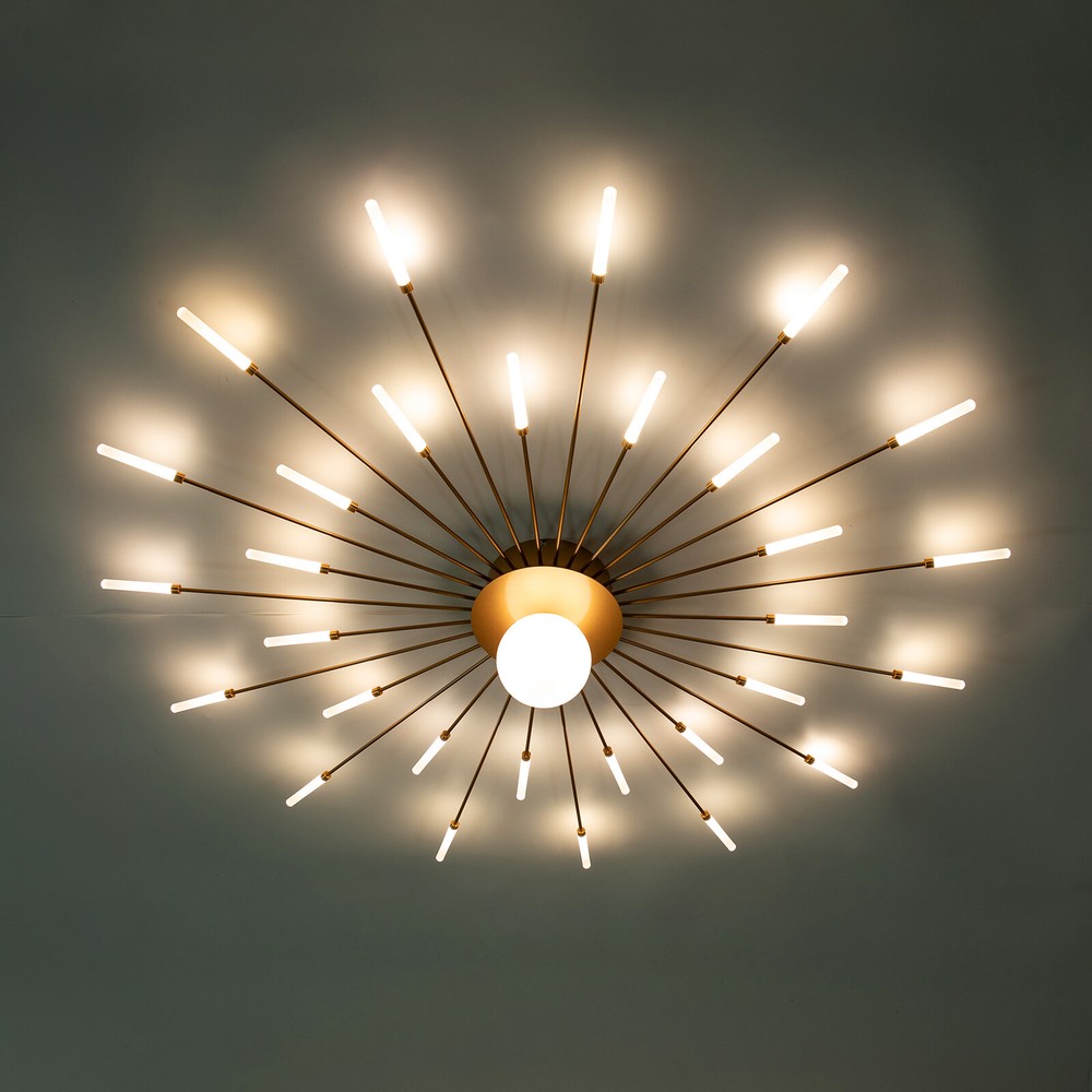 12W Firework Shape Ceiling Light Ceiling Lamp Ceiling Fixtures Luxurious Golden