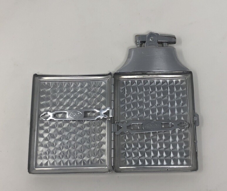 Vintage RONSON Cigarette Case With Attached Lighter