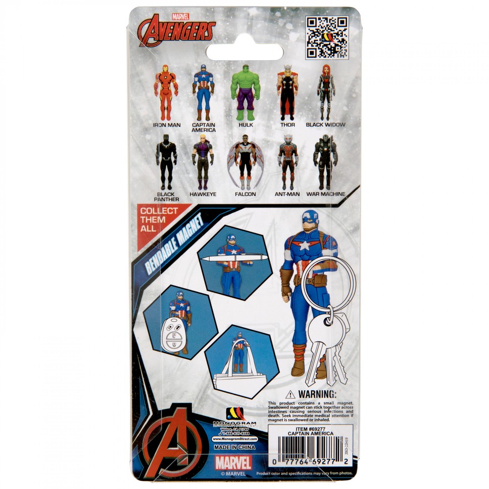 Marvel Captain America Character Bendable Magnet Multi-Color