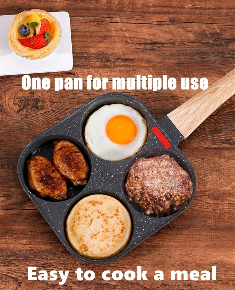 4-Cup Egg Pan Nonstick, and Granite Egg Frying Pan, Versatile Breakfast Skill...