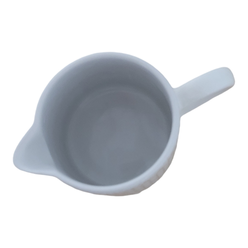 Gourmet Collection By Oneida Creamer White Wicker Pattern Glazed Stoneware