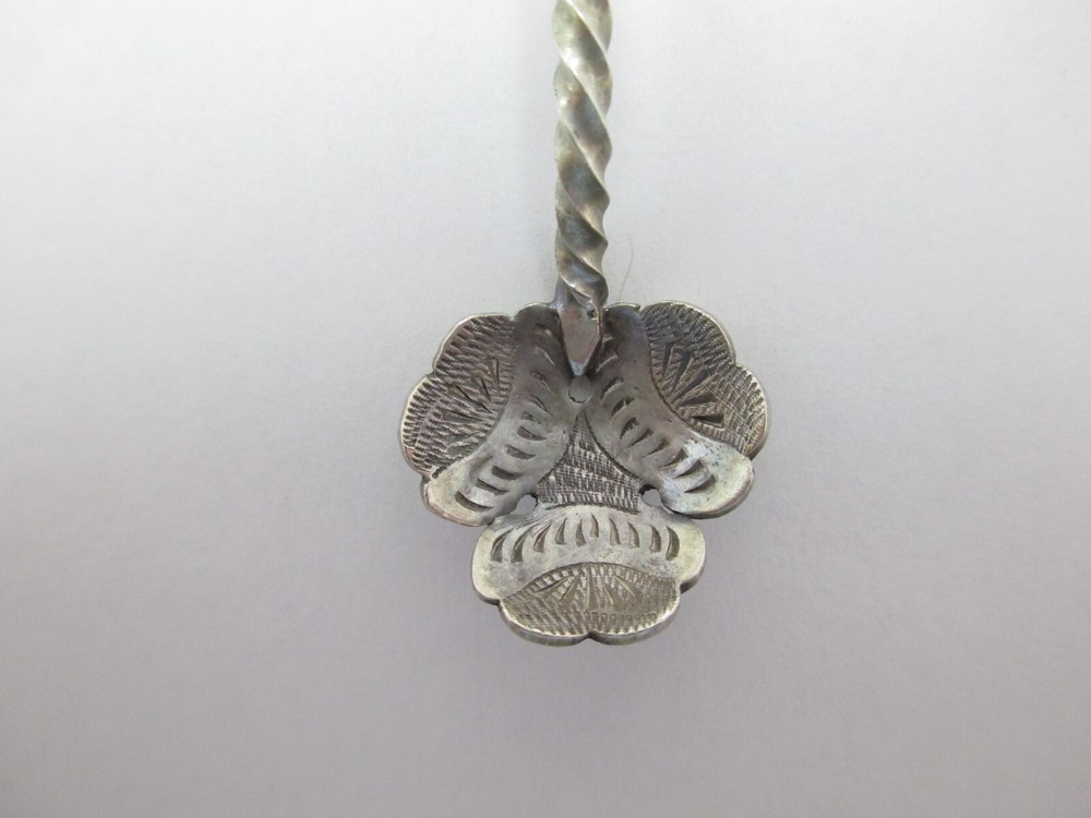Vintage Mexico 800 Silver Sugar Cube Spoon Aztec Mayan 459F