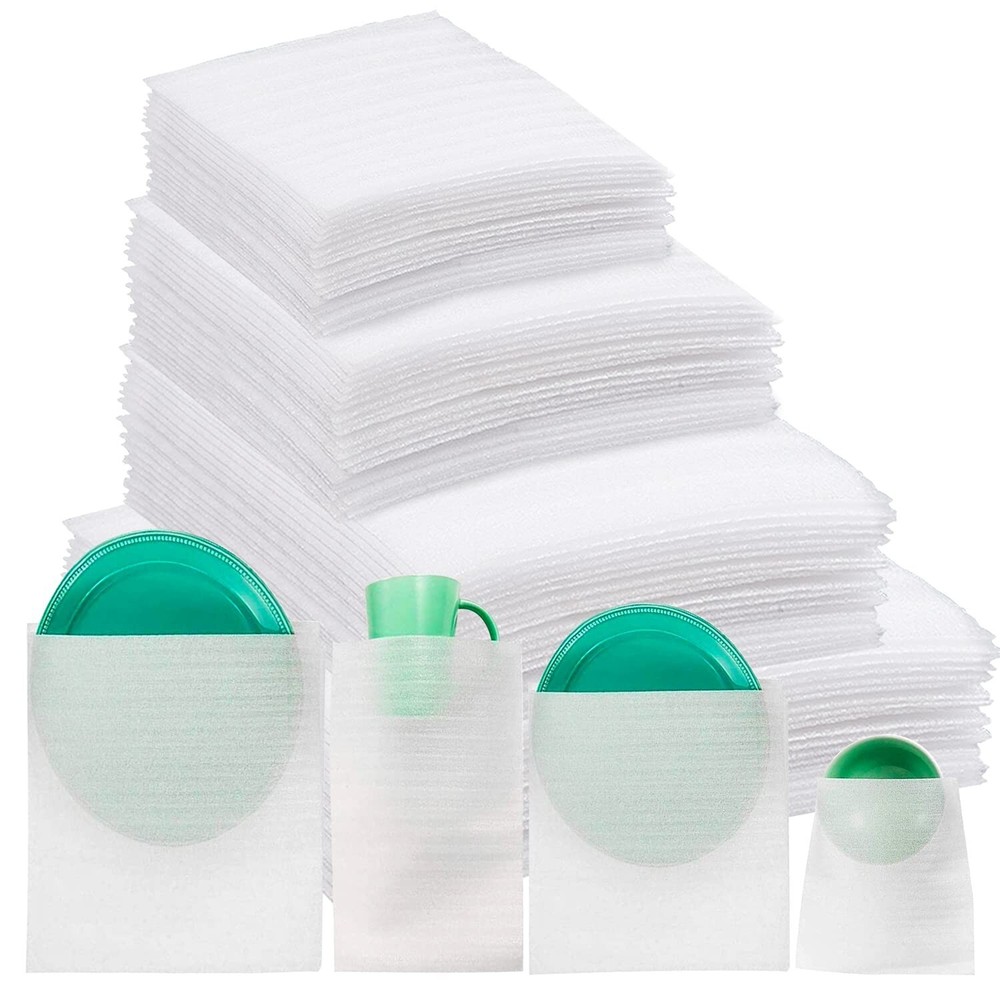 Foam Pouches & Foam Wrap Sheets,4 Sizes 80 Count Foam Wrap Sheets Cushioning ...