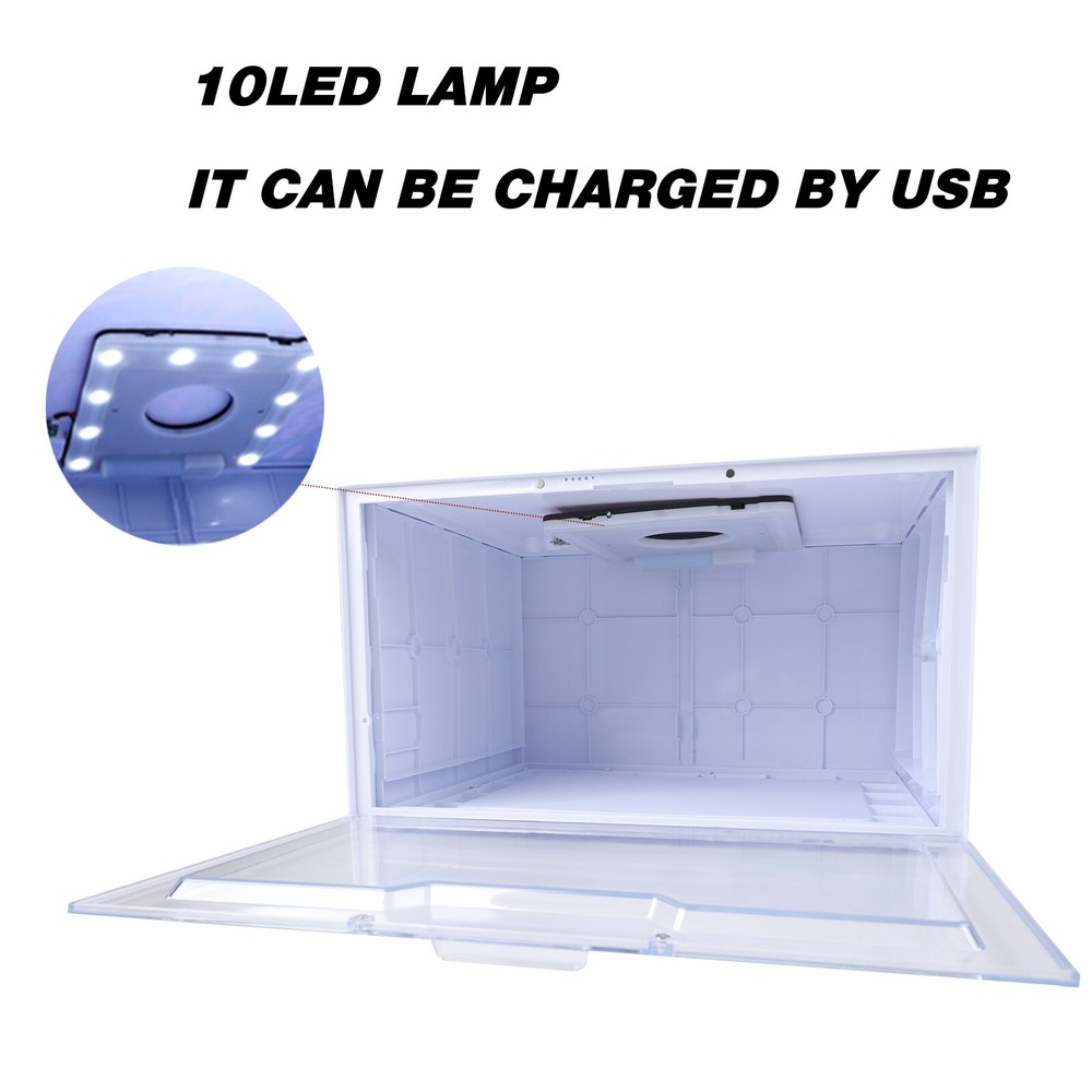 1Pc/4Pcs LED Shoe Box Drop Side Stackable Light Up Sneaker Display Storage Cases