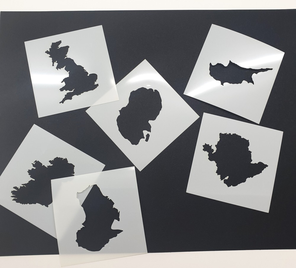Map Stencil Country Silhouette Template Home Decor Wall Art
