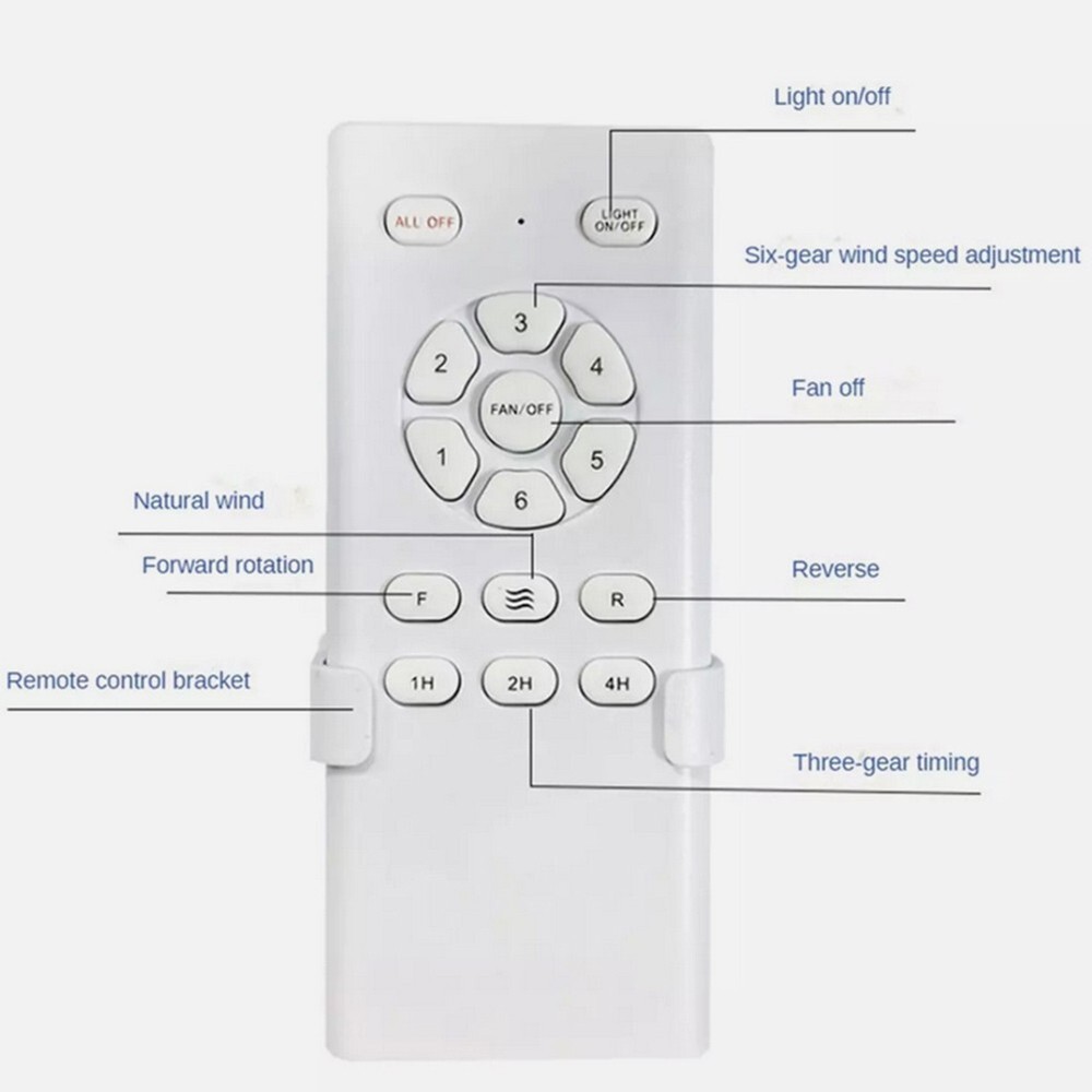 DC Output Ceiling Fan Receiver With 6 Speed Remote Control Functionality
