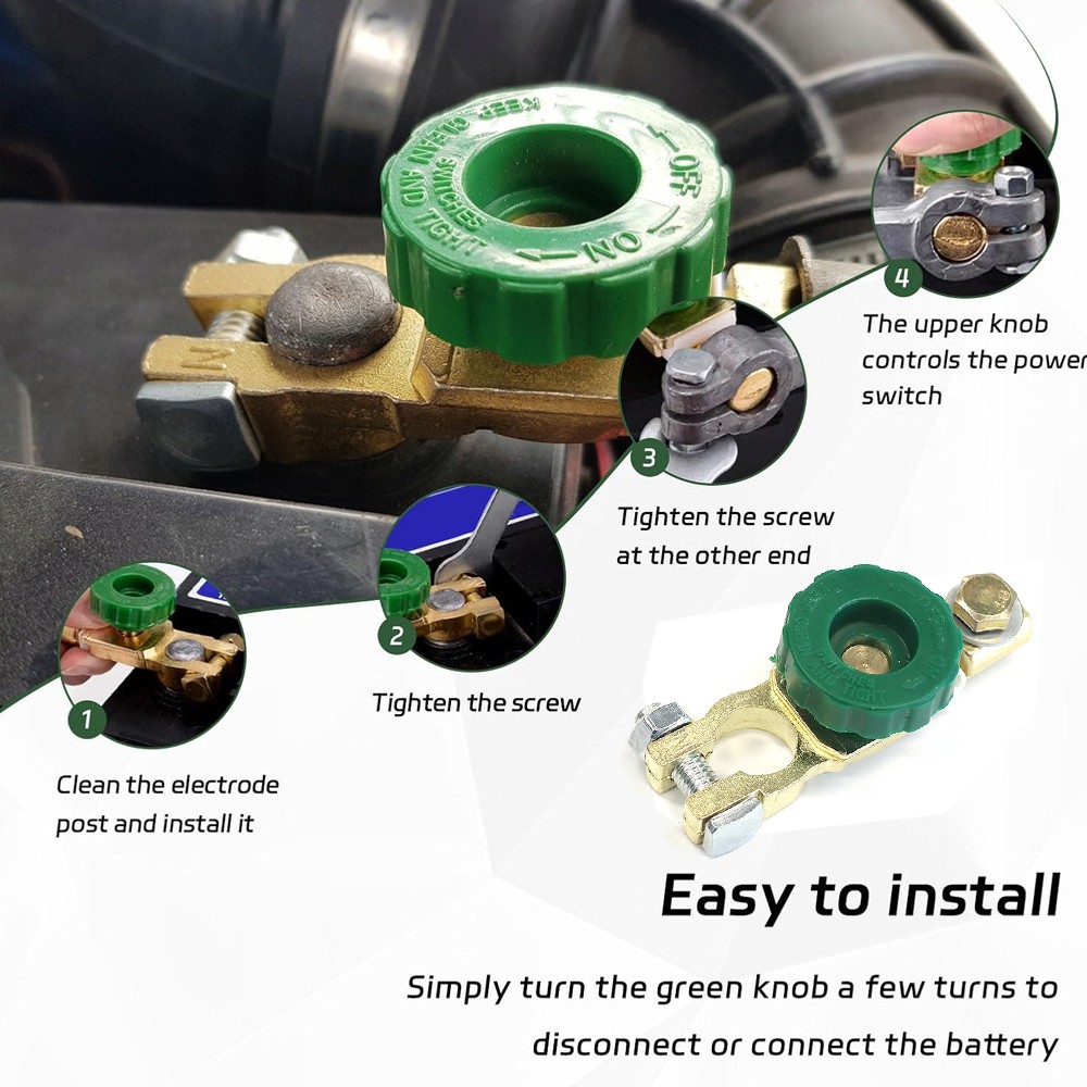 Auto Battery Link Terminal Quick Cut-off Disconnect Master Kill Shut Switch