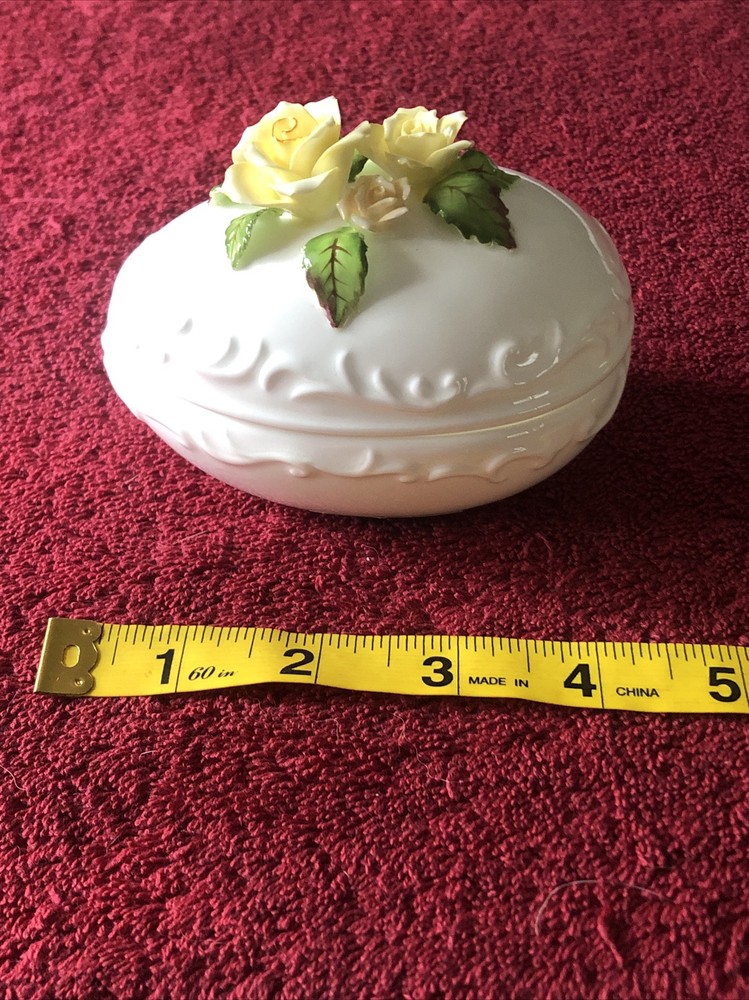 Gorham Egg Shaped Trinket Box By Maruri. Bone China