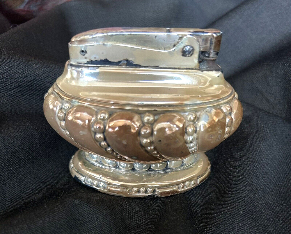 Vintage Ronson Crown Silver Plated Table Lighter - NOT WORKING
