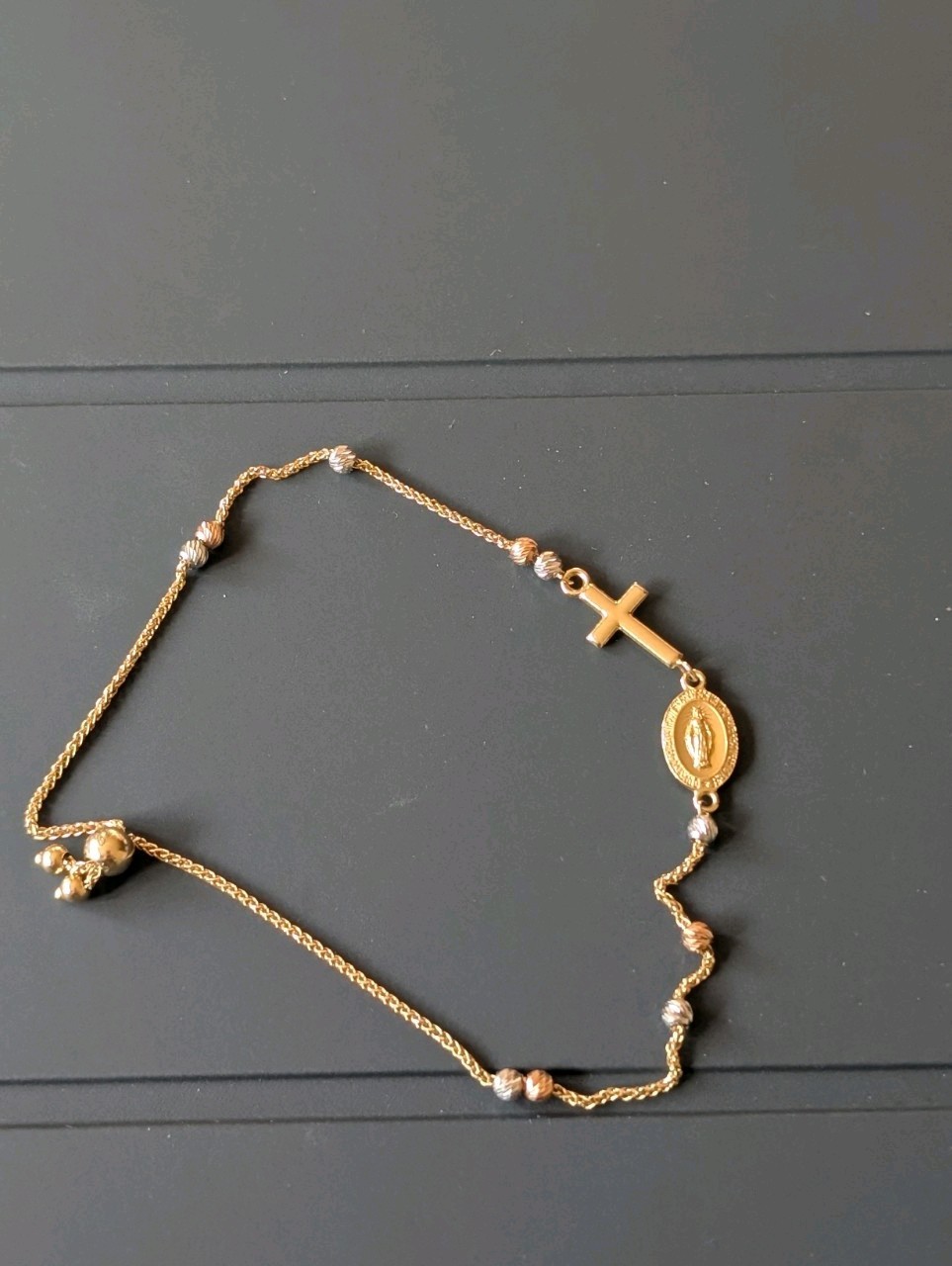 Women's Rosary Decade Bracelet 14k Gold