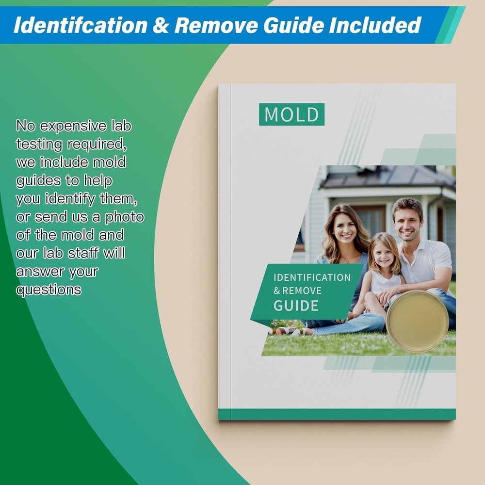 Mold Detection Kit with Guide - 12 Tests for Home Surfaces & Air Quality