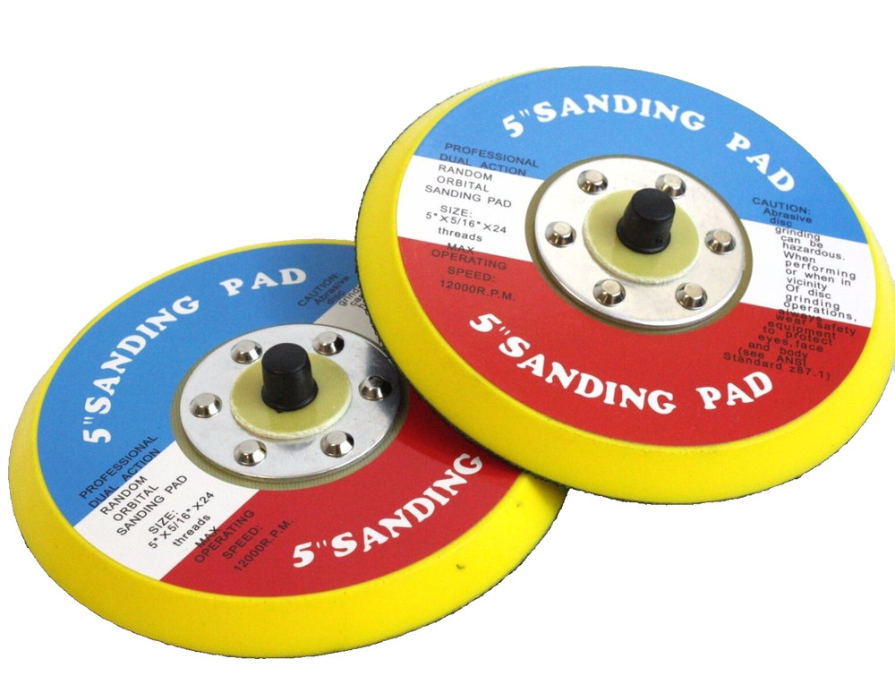 2pcs Replacement 5" Sanding Pad 24 TPI Thread DA Polishing For Sanding Orbital