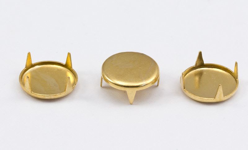 8mm Gold Spot Stud 4 Prongs Non Rusting - 75 PCS