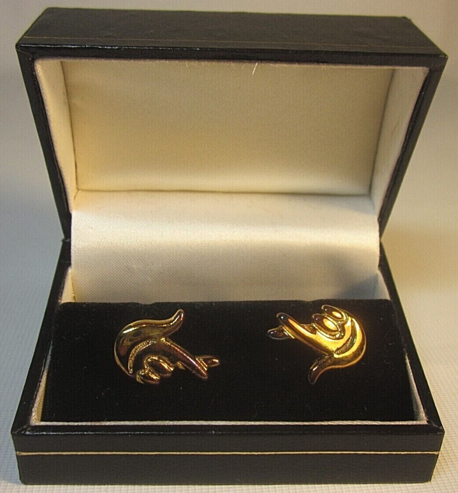 Fingers Crossed Cufflinks New Boxed
