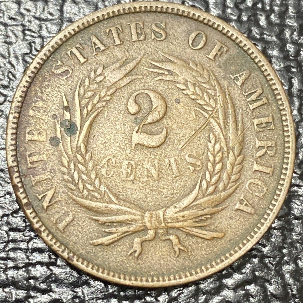 1868 Two Cent Piece 2c Better Grade XF Details #35162