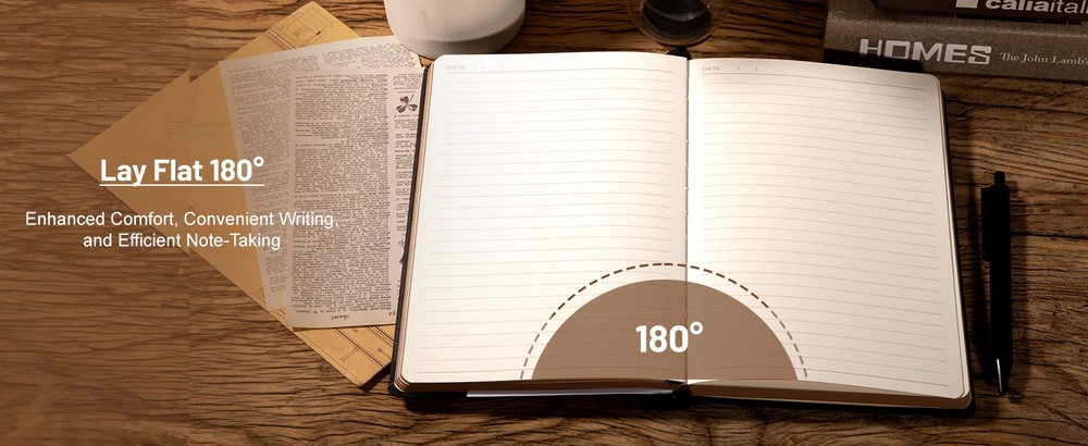pass Leather Notebook Journal for Men, 100 GSM 288 Pas Lined