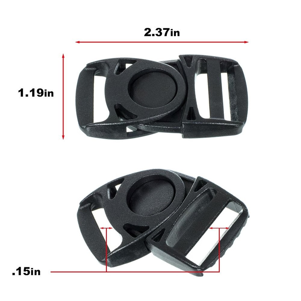 Craft County Plastic Swivel Side Release Buckle – Nylon Webbing Straps (10