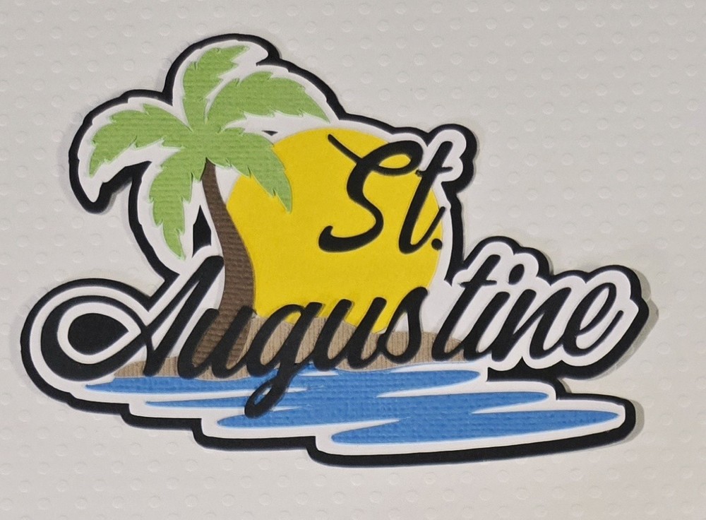 St. Augustine Title. Scrapbook, Card Making Paper Piecing