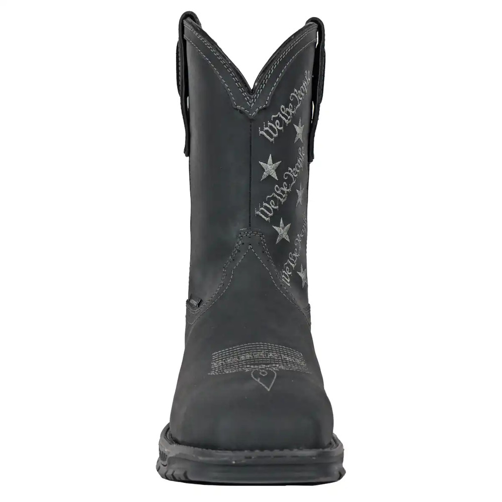 HOSS Men's 10" We The People Composite Toe Waterproof Pull-On Work Boot Black -