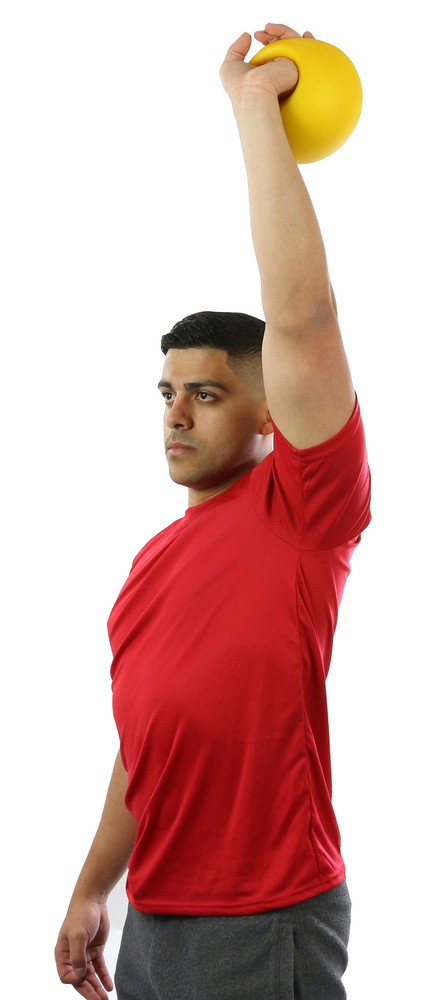 CanDo One Handle Medicine Ball - 4 lb - Yellow