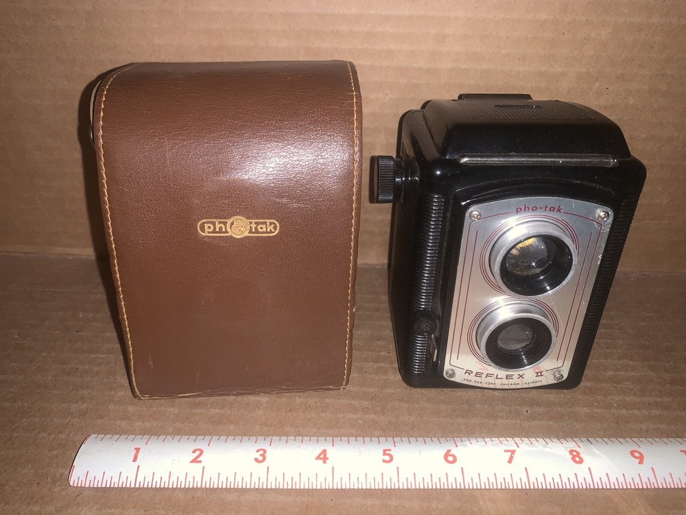 Vintage Pho-Tak Reflex II Camera With Case