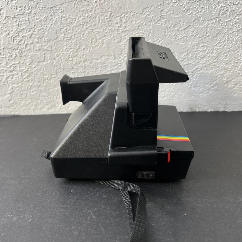 Vintage Polaroid Camera One Step 600 Land Instant Rainbow Stripe Tested