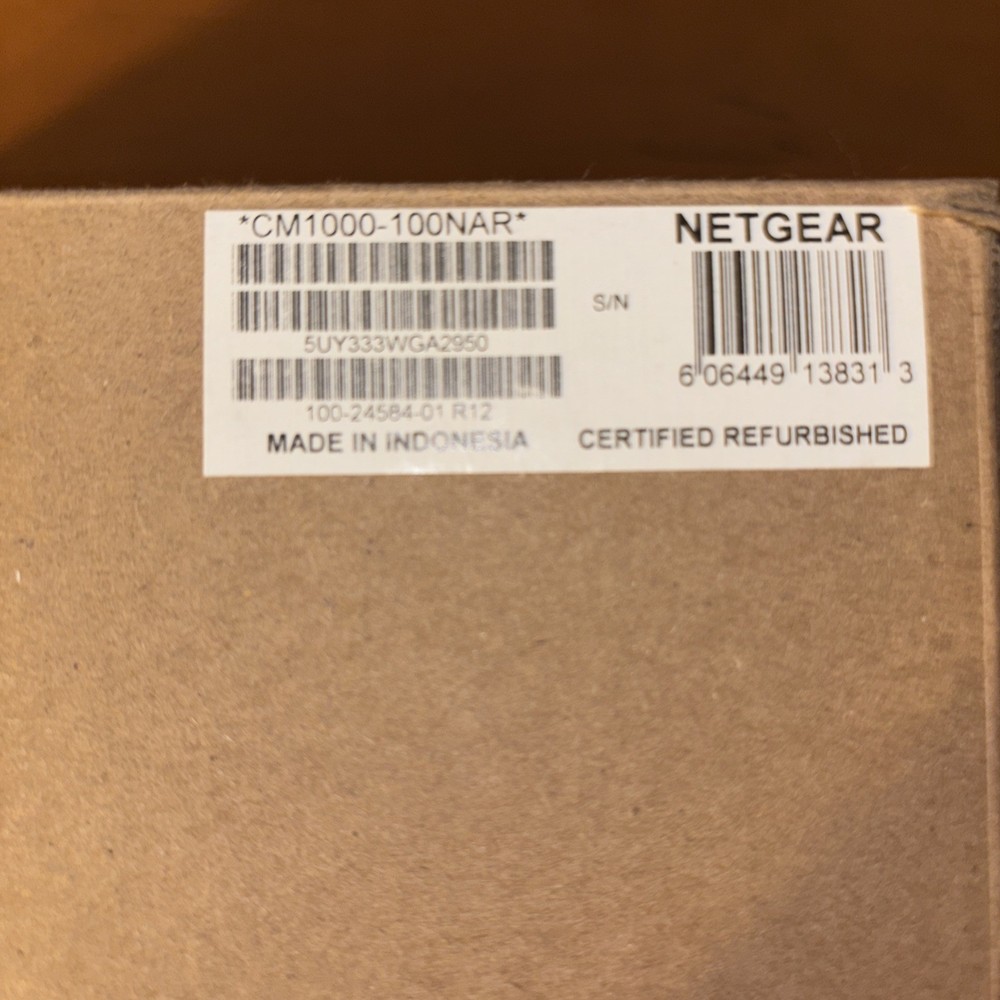 Netgear CM1000v2  High-Speed Cable Modem - Black™ (refurbished)