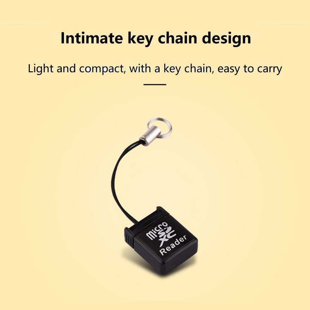 Cotchear MINI Super Speed Micro SD/SDXC TF USB 2.0 Card Reader Adapter Black