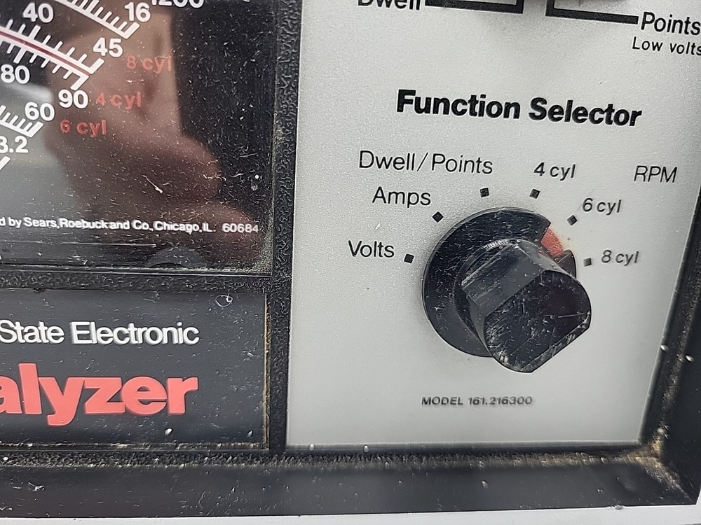 Sears Solid State Electronic Engine Analyzer Vintage Diagnostic Tool 161.216300