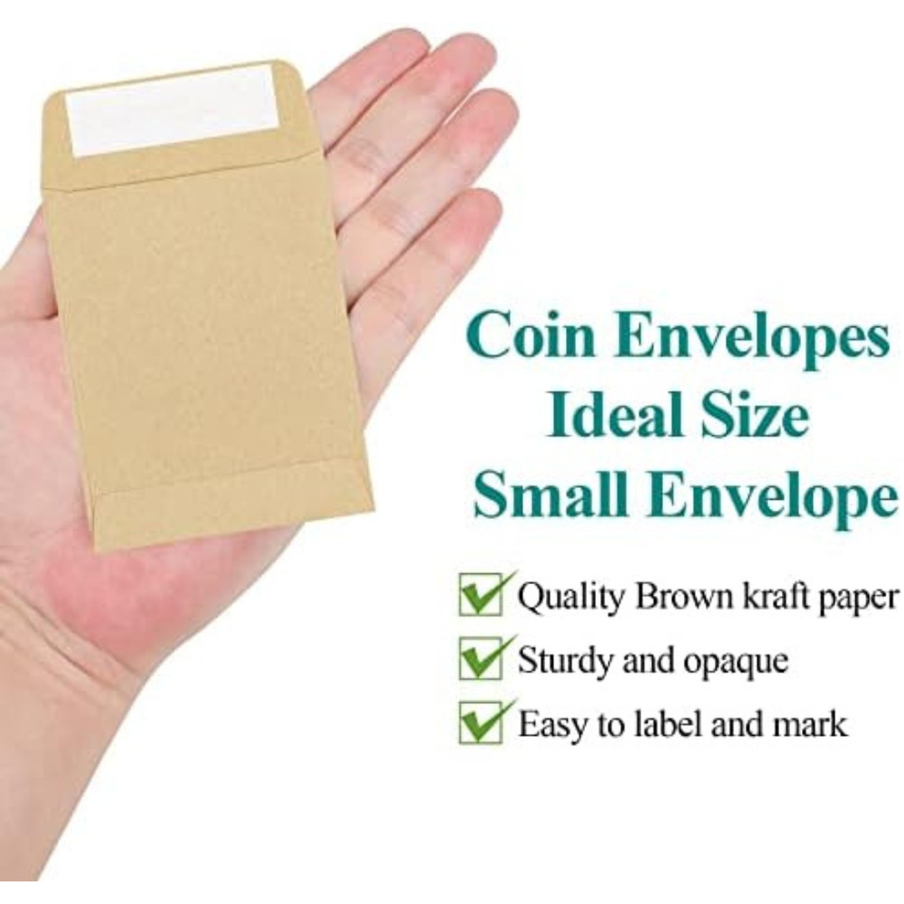 180pcs Small Seed Saving Envelopes Bulk 2.35 X 3.5 Empty Paper Packets for Coins