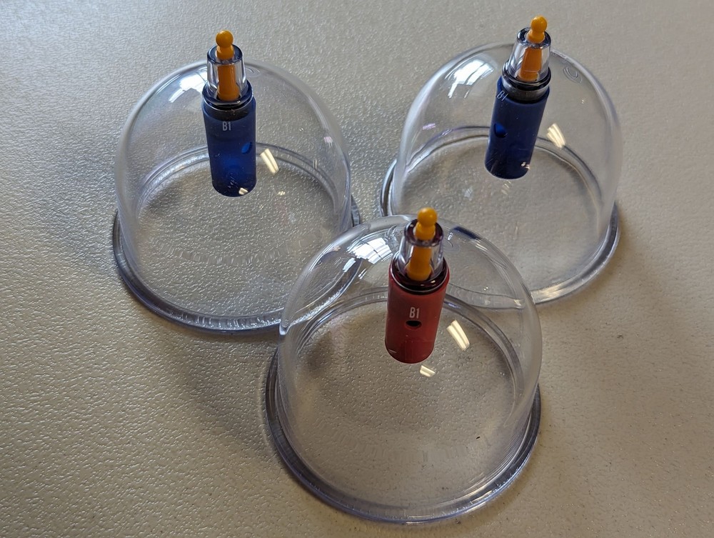 3 Pcs Pump Cupping Therapy Cups 2.5" Size